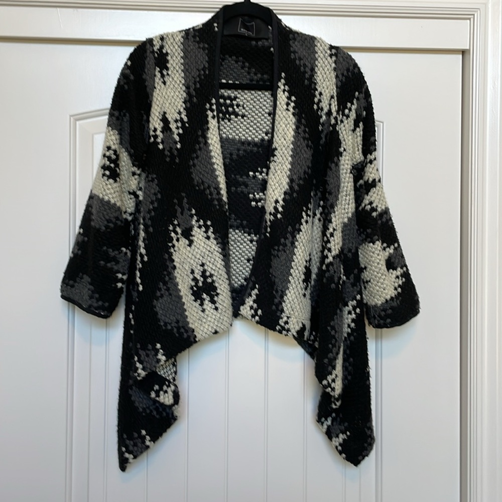 Anthropologie | Dolce Vita black, grey, cream cardigan sweater | Size M